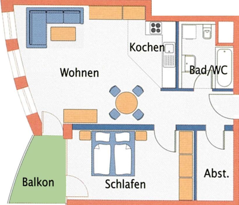 Nordseebrandung A2 2 Apartment *